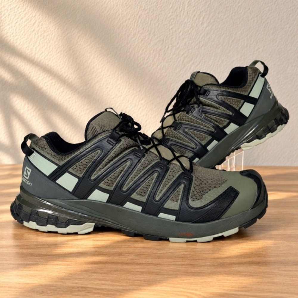 Salomon XA Pro 3D V8 Mens 10.5 Olive Green Black Trail Hiking Shoes Gorpcore